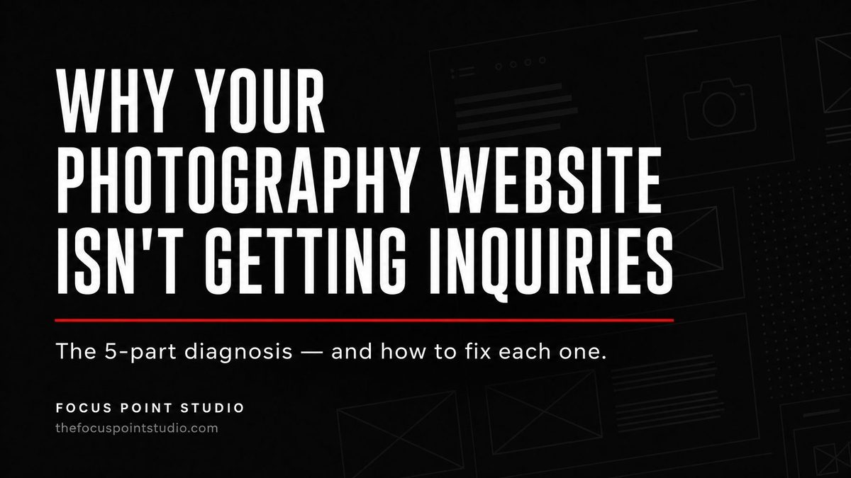 Photography website not getting inquiries 