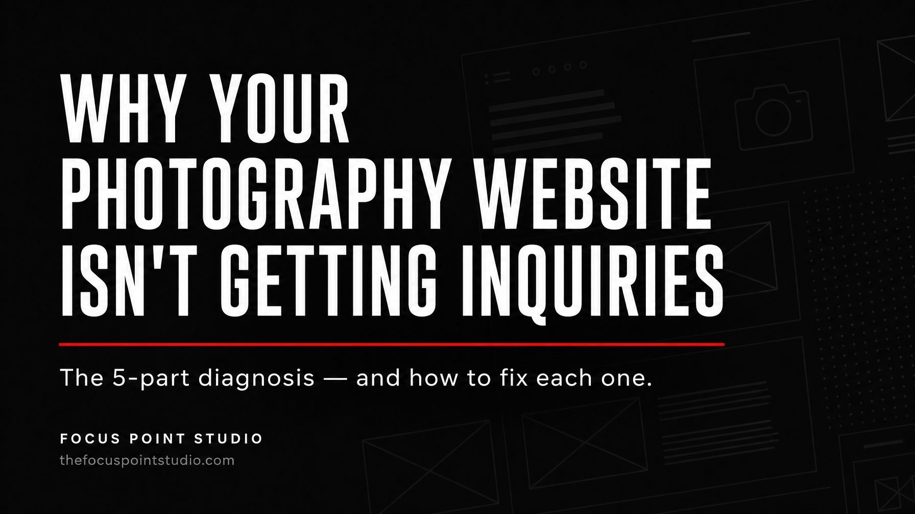 photography website not getting inquiries